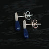 OLIO E ACETO Sterling Silver Quartzite/Lapis Lazuli/Red Snakeskin Jade Annual Ring Teardrop Earrings OLIO-OA13E02-LY Blue/Silver (OA13E01)